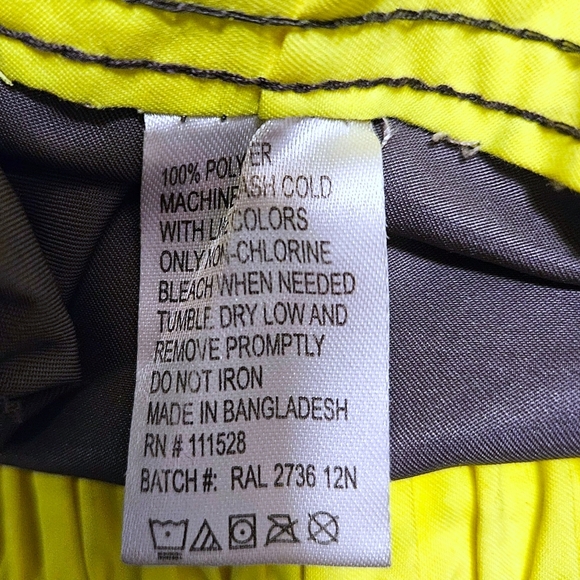 Mens y2k Outer Banks NC Board Shorts Swim Trunks S Gray Yellow U.S. Apparel 11" - Picture 6 of 9